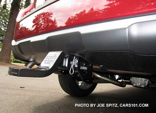 2017 Subaru Outback optional 1.25"  trailer hitch. 2700 towing capacity. Includes insert and wired 4 pin connector.