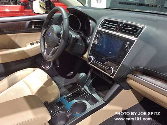 2018 Subaru Outback Limited center console, wood dash trim, new 8" audio system with android auto and apple carplay, designed dual front zone climate control display