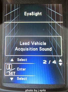 2013 subaru legacy legacy and outback limited eyesight lead vehicle sound