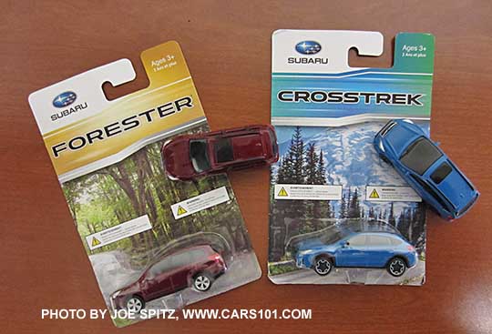 2017 Subaru metal toy Forester and Crosstrek