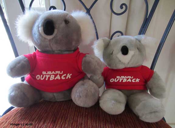 subaru outback teddy bears, large and small size