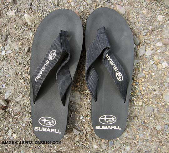 subaru flip-flops, sales award, not offered for sale