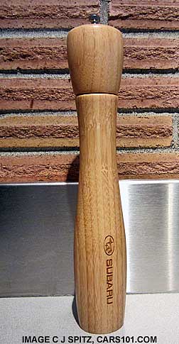 subaru wood pepper mill, grinder, 2013