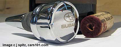 winestopper with subaru logo (not for sale)