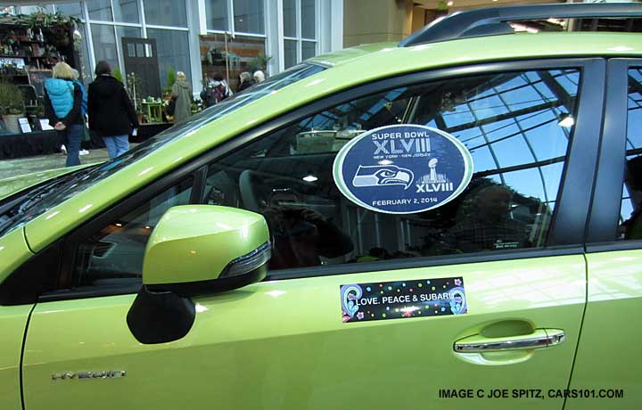 plasma green hybrid at the Subaru display , 2014 NW Flower and Garden Show