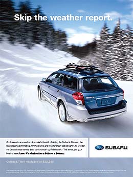 2009 Subaru Outback ad