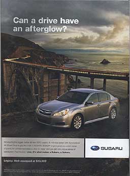 2010 Legacy Afterglow magazine ad