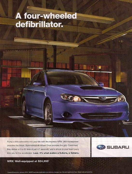 2010 WRX magazine ad, May 2010 (late in the 2010 model run)