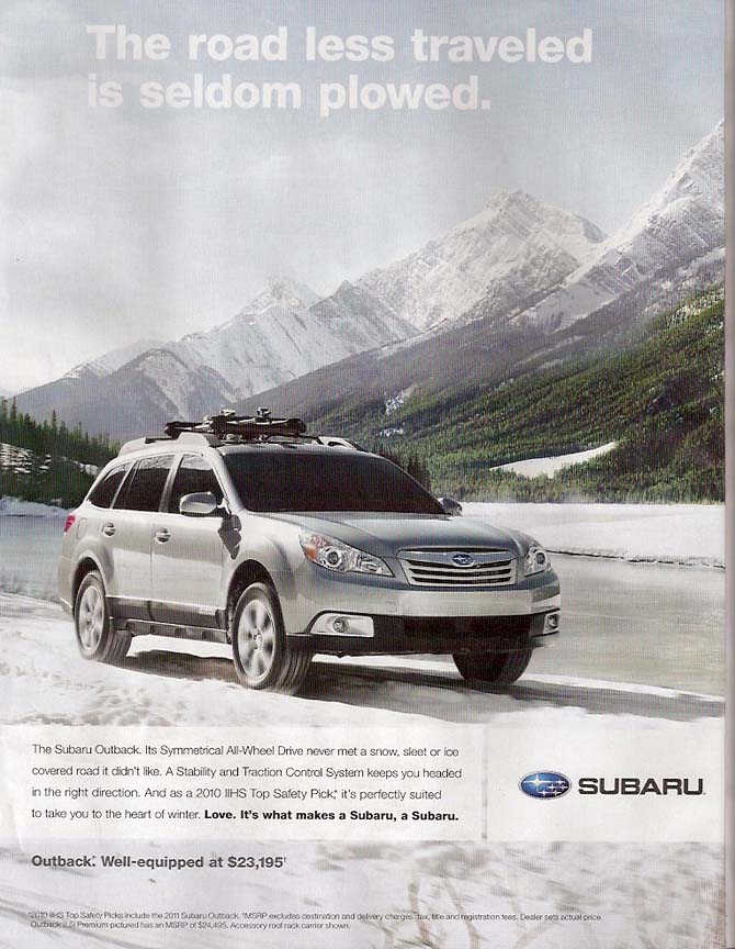 2011 Subaru Outback  ad