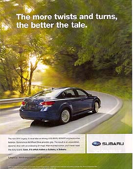 2011 Subaru Legacy magazine ad August 2010