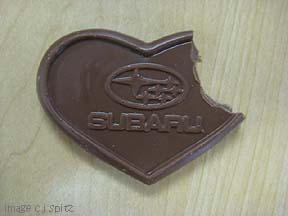 Subaru choclate is mmmm... mmmm good