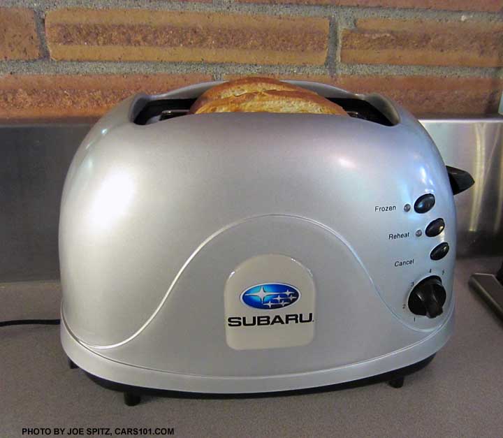 subaru bread toaster burned the Pleiades logo on the bread, summer 2012