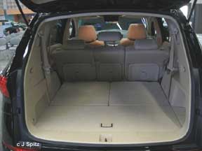 Subaru B9 Tribeca cargo with seats folded down