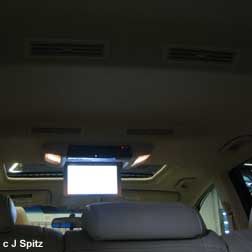 Subaru B9 Tribeca showing DVD player and middle and rear seat AC vents