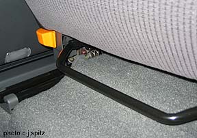 rear seat adjustment handle