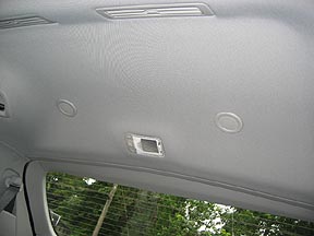 2008 Subaru Tribeca has new rear speakers in the upper rear ceiling