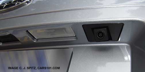 2013 subaru tribeca rear view back-up camera in on the right of the license plate