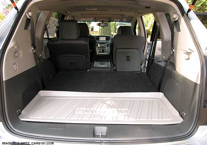 7 passenger Subaru Tribeca with all rear seats folded flat