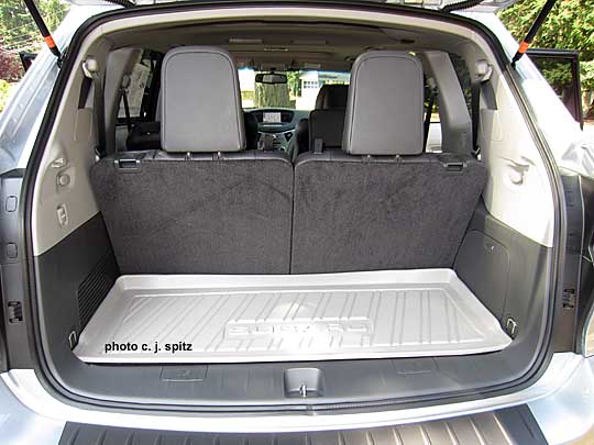 Subaru Tribeca cargo area with 3rd row seat