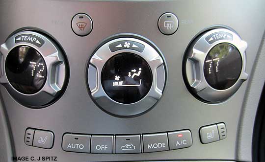 dual front zone climate control  subaru tribeca