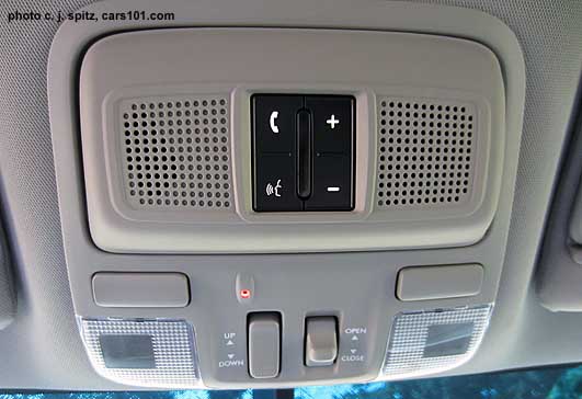 Subaru Tribeca overhead console with bluetooth, map lights, moonroof cobntrol, ambient light