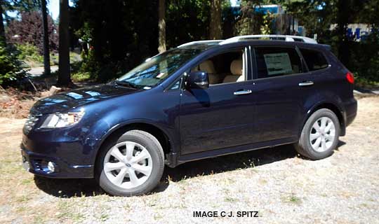 azurite blue 2012 subaru tribeca touring model