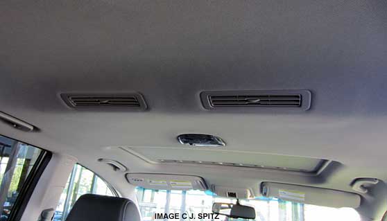 subaru tribeca rear seat ac vents are in the roof