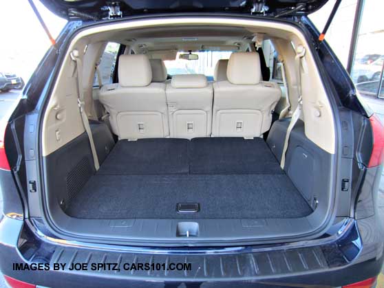 subaru tribeca with both rear seats folded flat