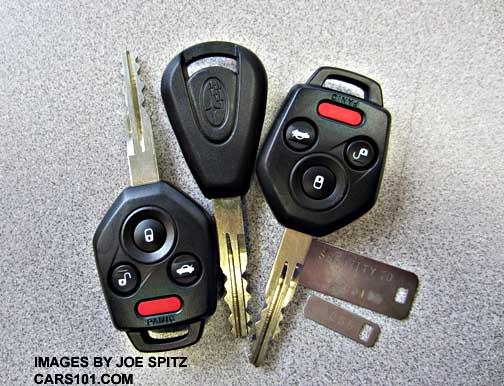 2014 subaru tribeca keys and remotes