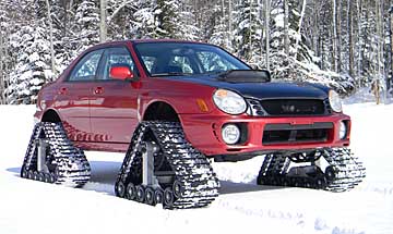 2002 WRX with tractor treads