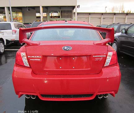 rear spoiler, 2012 sti sedan 4 door