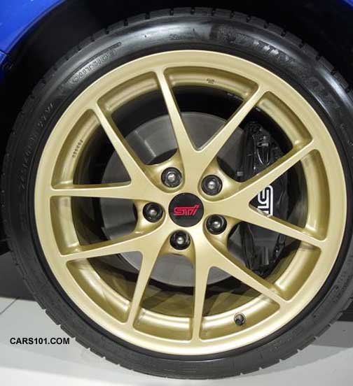 2015 STI Launch Edition 18" gold BBS alloy wheel