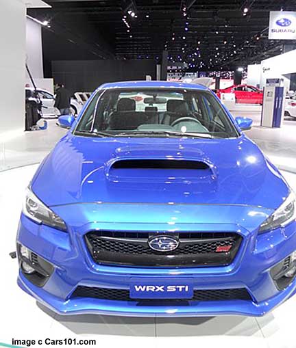 front of 2015 STI Launch Edtion, at North American International Auto Show, 1/2014