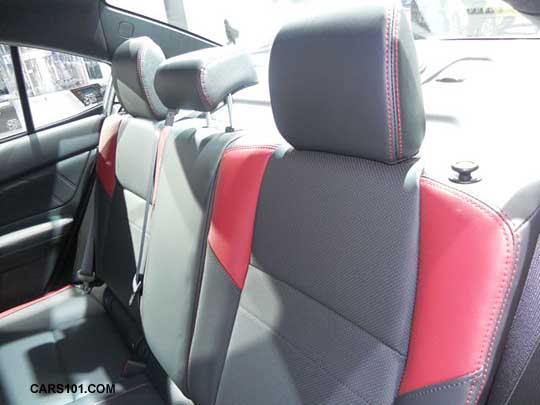 2015 sti limited rear seat with gray leather with red bolsters