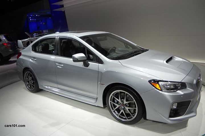 side view 2015 Limited displayed at the all new STIs introduction, January 2015