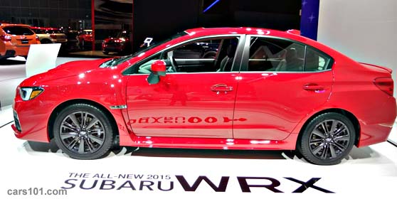 side view 2015 wrx, introduced at LA auto show