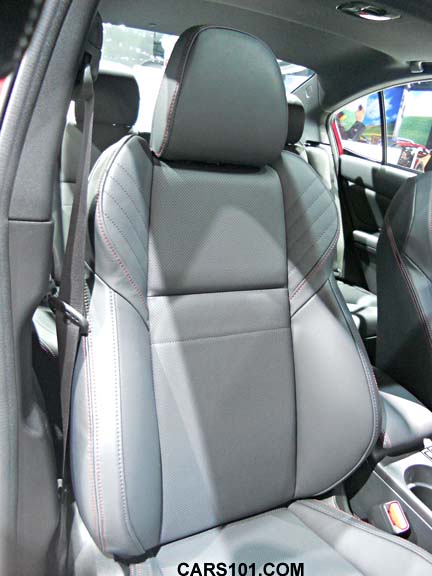 front seat, 2015 subaru wrx, gray leather shown