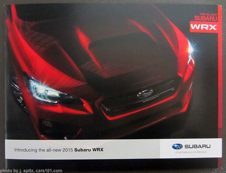 2015 subaru wrx mini brochure cover photo