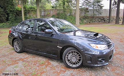 dark gray 2012 WRX sedan 4 door