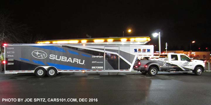 2015 Subaru WRX Rally Cross car hauler trailer and truck, photo December 2016