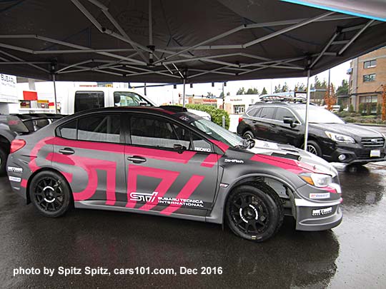 2015 Subaru WRX Rally Cross car on display, December 2016