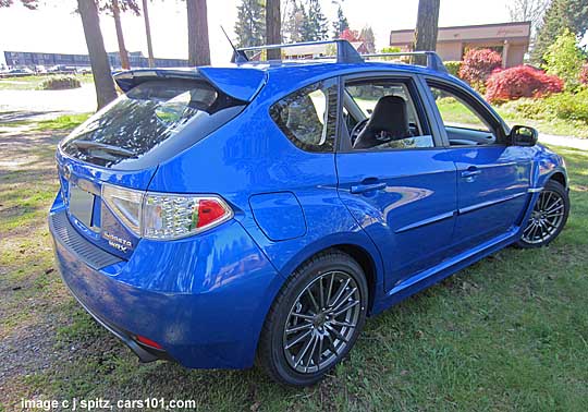 rear view 2013 subaru 5 door wrx