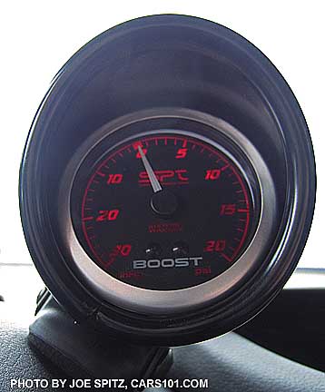 subaru sti and wrx stp  boost gauge close-up