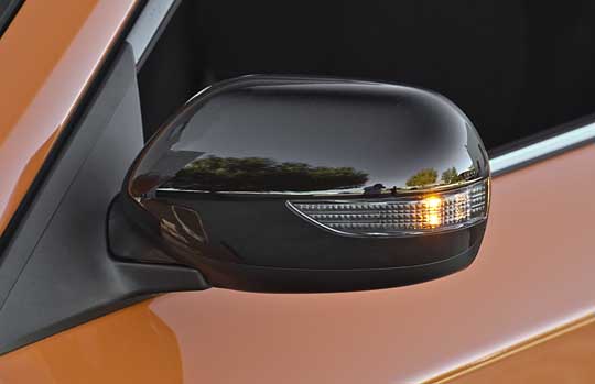 2013 wrx and sti limited edition tangerine orange has black mirrors. sti shown
