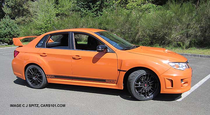 2013 subaru impreza sti special edition tangerine orange 4 door sedan