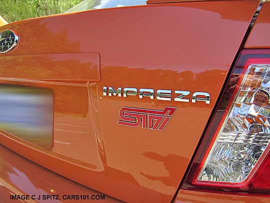 impreza sti logo on back or 2013 subaru sti special edition sedan