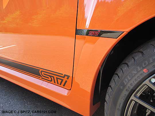 2013 sti logo on tangerine orange SE special edition wrx sti
