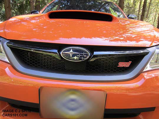 grill of 2013 subaru sti special edition