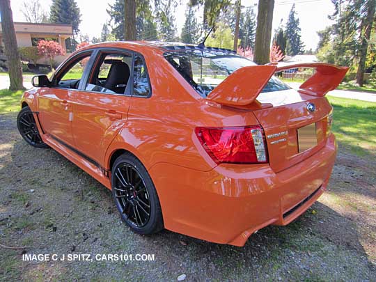 rear view 2013 subaru wrx csti se special edition limited production 4 door sedan