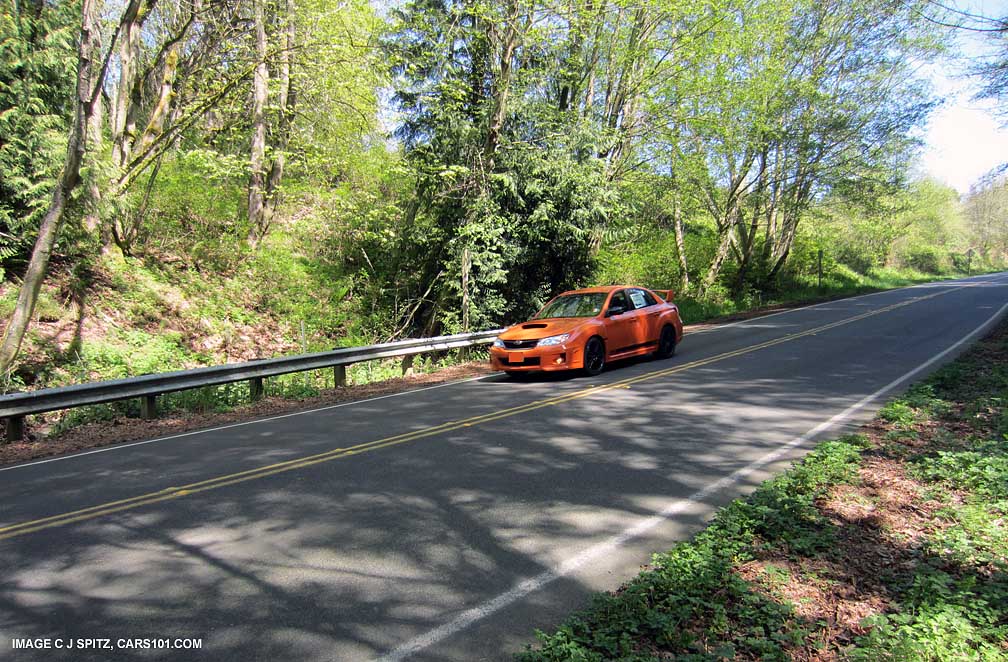 on the road 2013 tangerine orange subaru impreza wrx sti special edition se 4dr sedan